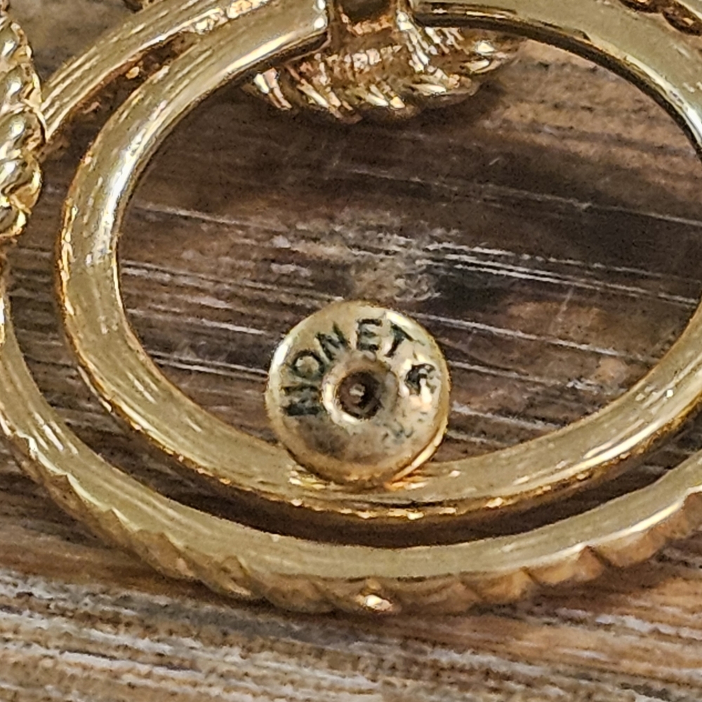 Vintage Rare Monet Door Knocker stud earrings. - Picture 4 of 7